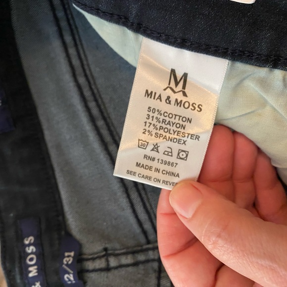Mia & Moss Sabine skinny jeans. Size 12/31. Dark wash NWT. - Picture 9 of 10
